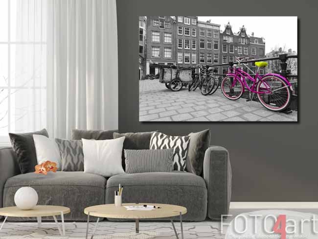 Foto op plexiglas fiets in Amsterdam