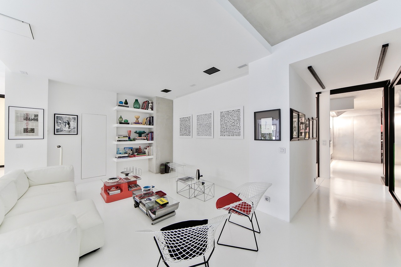 Licht houten vloer in Scandinavisch interieur.